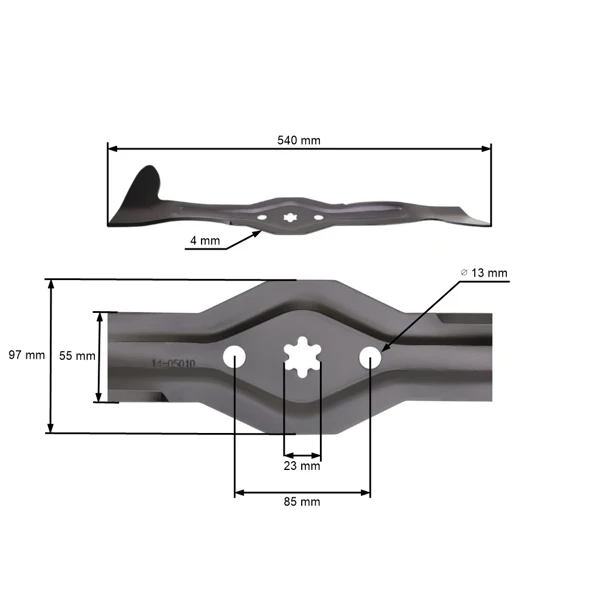 Mähmesser 54 cm (21") für Husqvarna Partner McCulloch Poulan Jonsered Craftsman Gartentraktoren (OEM 532168721 532180584 532175451)