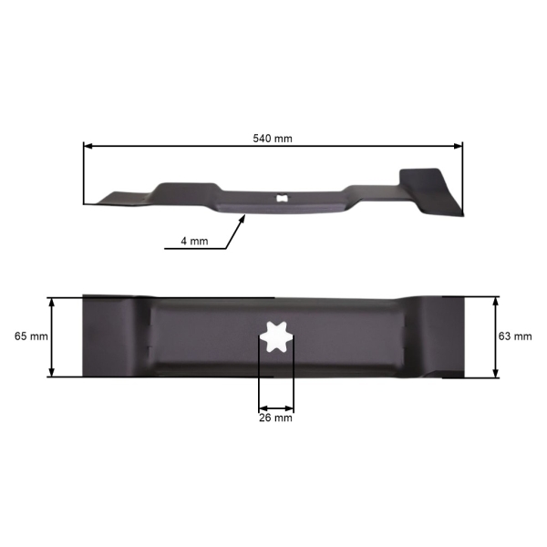 Mähmesser 54 cm (21") für MTD Cub Cadet Troy Bilt Wolf Garten Gartentraktoren (OEM 742-05253)