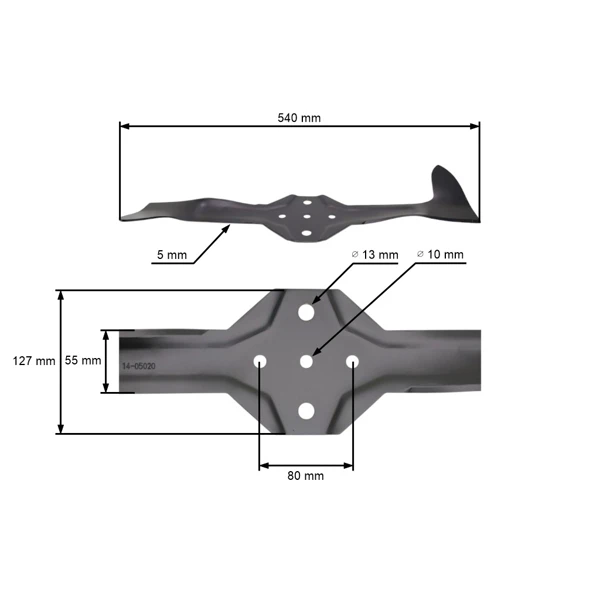 Mähmesser 54 cm (21") links für Husqvarna Jonsered Partner McCulloch Poulan Craftsman Gartentraktoren (OEM 532180424 532446993)