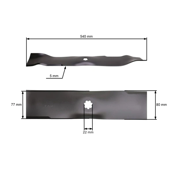 Mähmesser 54 cm (21") rechts für John Deere 107H X130R X155R X166R SABO 107H (OEM GX23227)