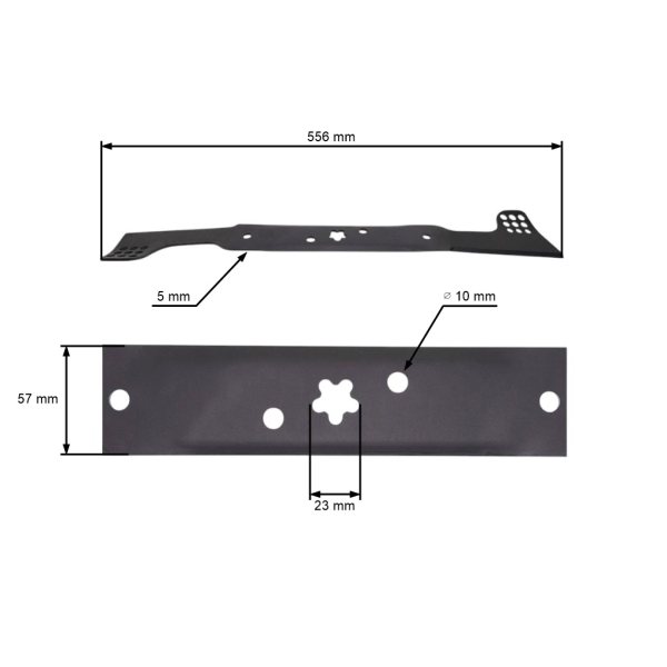 Mähmesser 55,6 cm (22") für Husqvarna Partner McCulloch Poulan Jonsered Craftsman Rasenmäher (OEM 532422706 580244002 580244001)