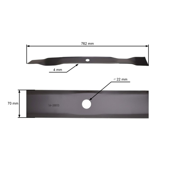 Mähmesser 76,2 cm (30") für Murray Gartentraktoren (OEM 56217)