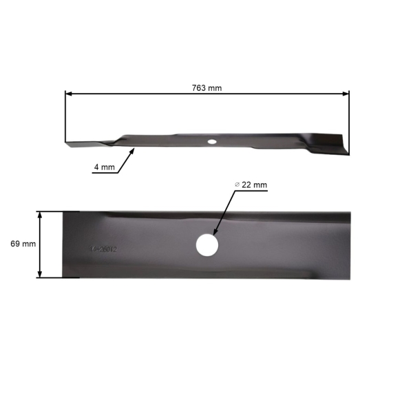 Mähmesser 76,3 cm (30") für Murray Gartentraktoren (OEM 56060E701 55969E701 56060HT 55969HT 56060 56246E701 45246 55793E701 056246E701MA)