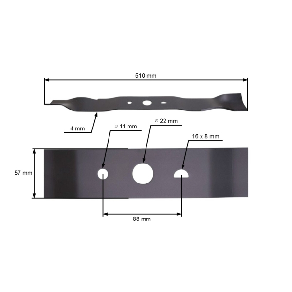Mähmesser für G-Force Motormäher 51 cm (460206G)