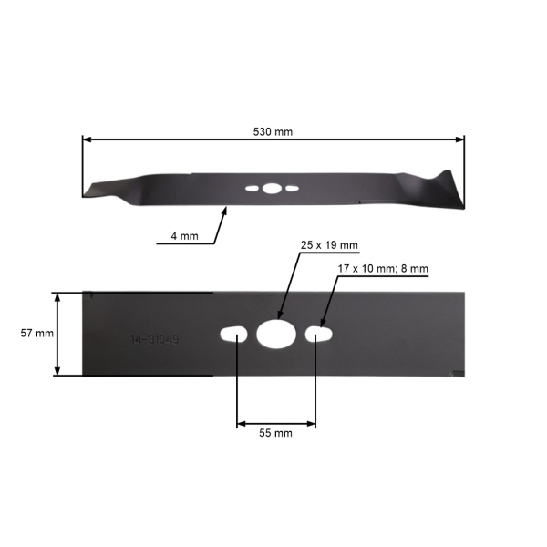 Mähmesser für NAC Ryobi LS53 53 cm (5131037205, LS53-EA190)