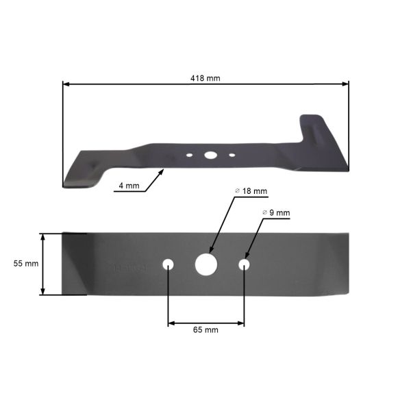 Mähmesser links 41,8 cm (17") für Castel Garden Alpina Stiga Mountfield Gartentraktoren (OEM 182004359/0)