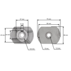 Messerhalter für Castel Garden Rasenmäher (OEM 89000003/0 22463255/1 22463015)