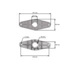 Messerhalter für Gartentraktoren AL-KO Alko T13-82HD T13-85SD T14-102SD T15-102 T16-102 T18-102 (OEM 514176 SL514176)