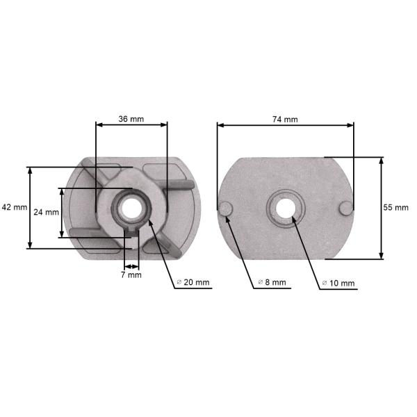 Messerhalter für Gartentraktoren Castel Garden Stiga Viking Honda Dolmar Brill Sabo Solo (OEM 25463200/0 1136-0221-01 1134-9159-01 664 463 200 25463200)