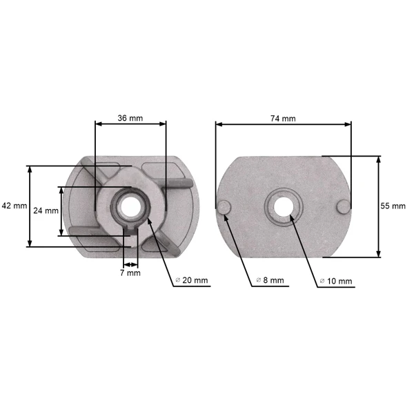 Messerhalter für Gartentraktoren Castel Garden Stiga Viking Honda Dolmar Brill Sabo Solo (OEM 25463200/0 1136-0221-01 1134-9159-01 664 463 200 25463200)