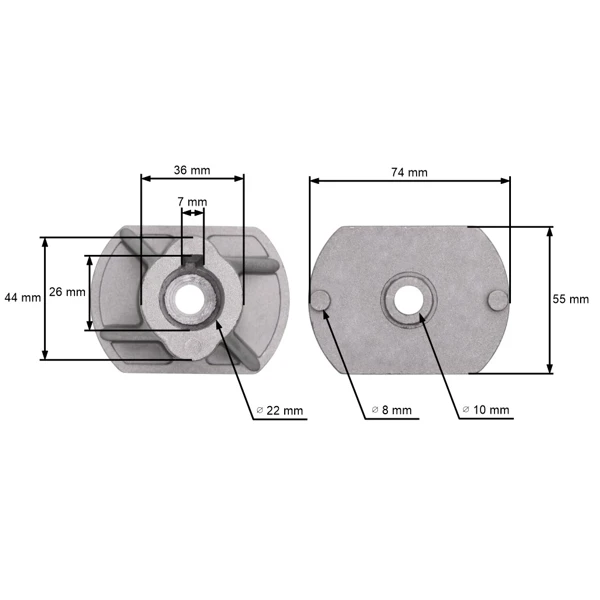 Messerhalter für Rasenmäher Castel Garden Stiga (OEM 22463011 22463012 22463012/0 22463012/1 22463014 22463014/0 1111-9168-01 1111916801)