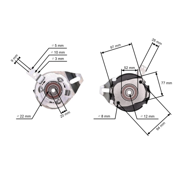 Messerkupplung für Gartentraktoren Alpina Castel Garden Stiga Mountfield (OEM 18399065/0 1136-0837-01 5915-12 118399065/1 18399065/1)
