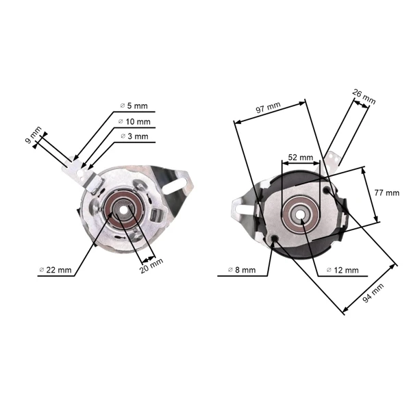 Messerkupplung für Gartentraktoren Alpina Castel Garden Stiga Mountfield (OEM 18399065/0 1136-0837-01 5915-12 118399065/1 18399065/1)