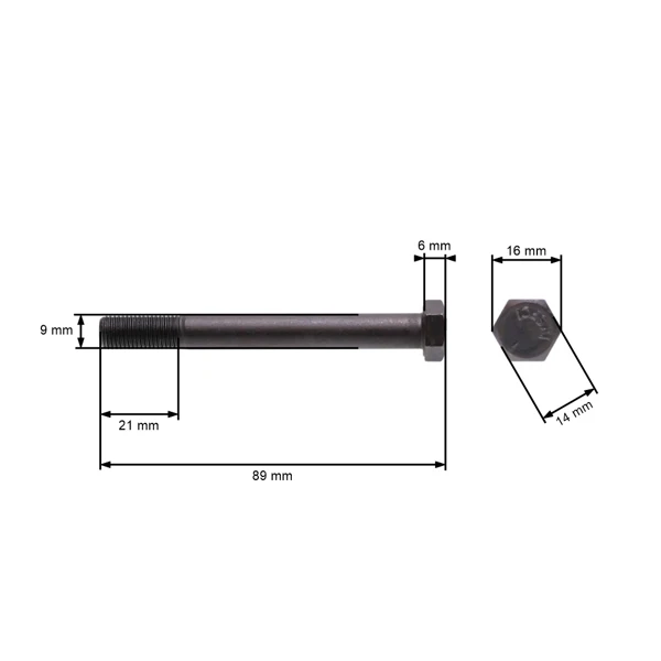 Messerschraube Feingewinde UNF 3/8" x 3-1/2" für Rasenmäher und Gartentraktoren