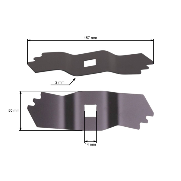 Messerset 15,7 cm (6") für Vertikutierer Al-KO Alko Brill (OEM 474393 462219 460203 460773 28 VE/RL)