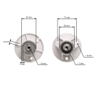 Messerspindel für Castel Garden XDC140 Mountfield Alpina BT84 BT98 rechts (382207205/0, 382207205/1)