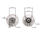 Messerspindel für Castel Garden XDC140 Mountfield Alpina BT84 BT98 rechts (382207205/0, 382207205/1)