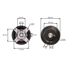 Messerspindel für Gartentraktoren Black Line Bolens Cub Cadet Efco Fleurelle Gutbrod MTD (OEM 618-0659 918-0659A 618-0624 918-0624 918-0624A)