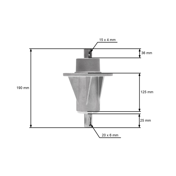 Messerspindel für Gartentraktoren Castel Garden Honda Oleomac Karsit Solo Stiga Viking (OEM 82207201/0 6151 700 3505 CG82207-201-H2 1136-0480-01)