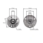 Messerspindel für Gartentraktoren Castel Garden Honda Oleomac Solo Stiga Viking (OEM 1136-0479-01 382207200/1 6151 700 3500 82207200 CG82207-200-H0)