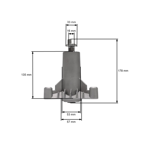 Messerspindel für Gartentraktoren Husqvarna Jonsered Partner McCulloch Craftsman Poulan (OEM 532130794 130794)