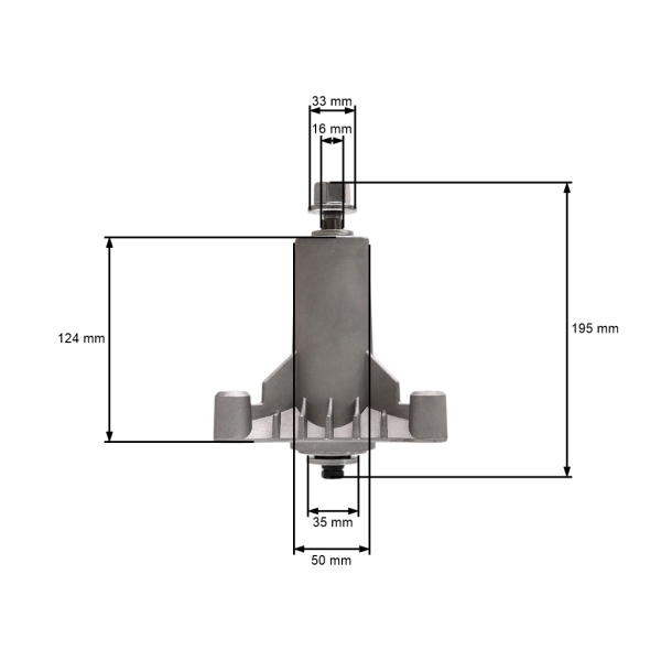 Messerspindel für Gartentraktoren Husqvarna Jonsered Partner McCulloch Craftsman Poulan (OEM 532165579 165579)