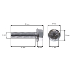 Messerspindel für Gartentraktoren Husqvarna Jonsered Partner McCulloch Craftsman Poulan (OEM 532192870 587819701 532192872 187292 192870)