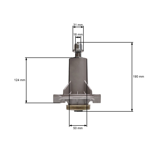 Messerspindel für Gartentraktoren Husqvarna Jonsered Partner McCulloch Craftsman Poulan (OEM 532192870 587819701 532192872 187292 192870)