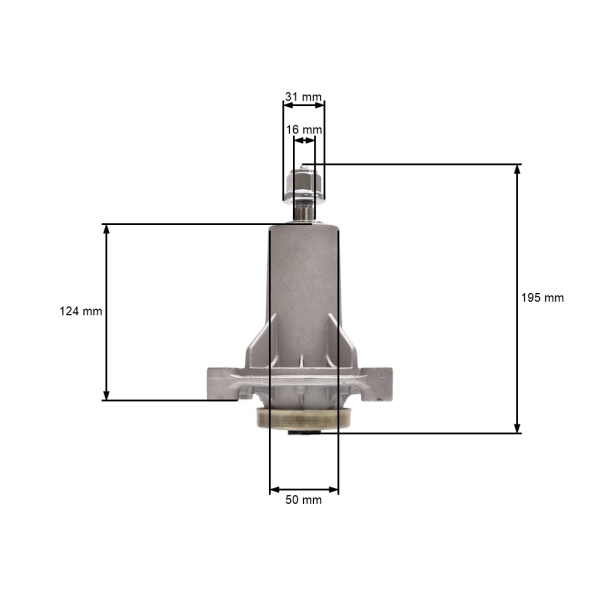 Messerspindel für Gartentraktoren Husqvarna Jonsered Partner McCulloch Craftsman Poulan (OEM 587126105 580796101 580854701 580856001)