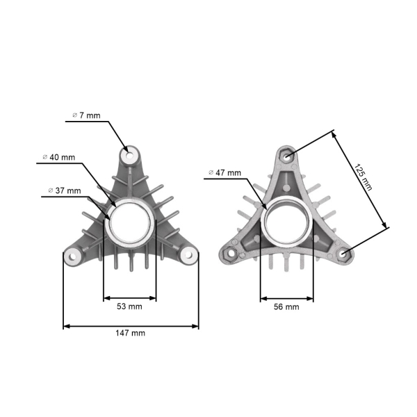 Messerspindel für Gartentraktoren Husqvarna Jonsered Partner McCulloch (OEM 532137152 137152)