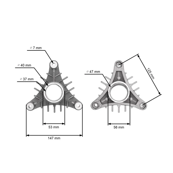 Messerspindel für Gartentraktoren Husqvarna Jonsered Partner McCulloch (OEM 532137152 137152)