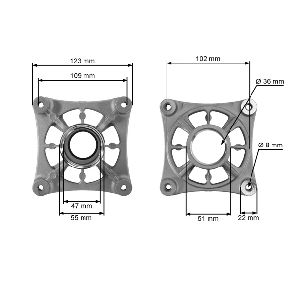 Messerspindel für Gartentraktoren Husqvarna McCulloch Jonsered (OEM 580796101 587126105 580856001)