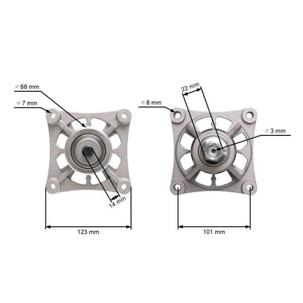 Messerspindel für Gartentraktoren Husqvarna McCulloch (OEM 581650501 581650701 581650801581650501)