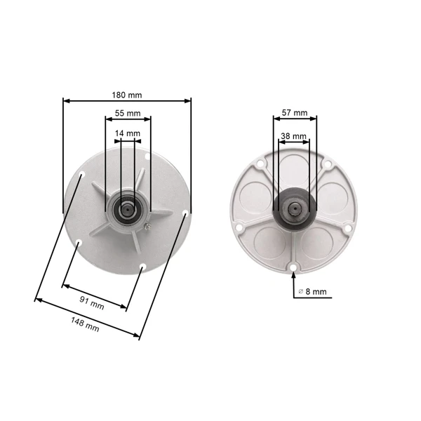 Messerspindel für Gartentraktoren MTD Murray (OEM 1001200 1001200MA 1001709MA 1001046)