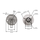 Messerspindel links mit Rechtsgewinde für Gartentraktoren Stiga Honda Castel Garden (OEM 328807202/0 82207202/0 1136-0481-01)