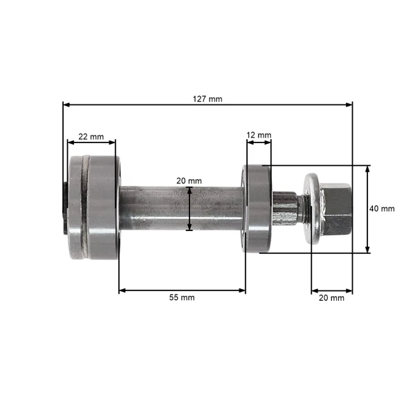 Messerwelle 126,8 mm für Husqvarna Craftsman Poulan Gartentraktoren (OEM 532137553 137553)