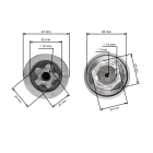 Messerwelle 126,8 mm für Husqvarna Craftsman Poulan Gartentraktoren (OEM 532137553 137553)