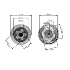 Messerwelle 126,8 mm für Husqvarna Craftsman Poulan Gartentraktoren (OEM 532137553 137553)