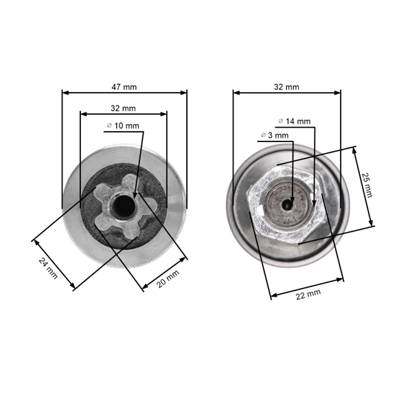 Messerwelle 126,8 mm für Husqvarna Craftsman Poulan Gartentraktoren (OEM 532137553 137553)