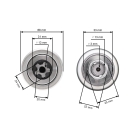 Messerwelle 175 mm für Husqvarna McCulloch Jonsered Gartentraktoren (OEM 580854701 587126105 580856001)