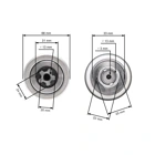 Messerwelle 175 mm für Husqvarna McCulloch Jonsered Gartentraktoren (OEM 580854701 587126105 580856001)