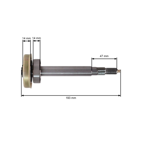 Messerwelle 193 mm für Gartentraktoren Husqvarna Jonsered Partner McCulloch Craftsman Poulan (OEM 532192872 587819701 532192870)