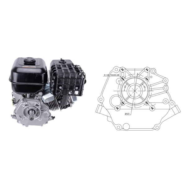 Motor Zongshen GB420 Leistung 13,0 PS Hubraum 420 ccm horizontale Welle