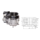 Motor Zongshen GB420 Leistung 13,0 PS Hubraum 420 ccm konische Welle