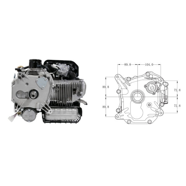 Motor Zongshen XP380A Leistung 11,5 PS Hubraum 382 ccm vertikale Welle
