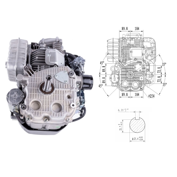 Motor Zongshen XP620 Leistung 17,6 PS Hubraum 622,5 ccm