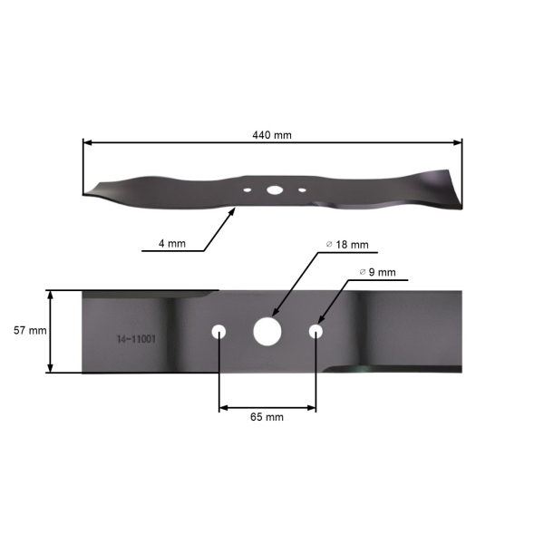 Mulchmesser 44 cm (17") für Rasenmäher Stiga Castel Garden Alpina Variolux Mac Garda Homelite (OEM 81004365/3 81004365 81004365/0 1111-9143-01)