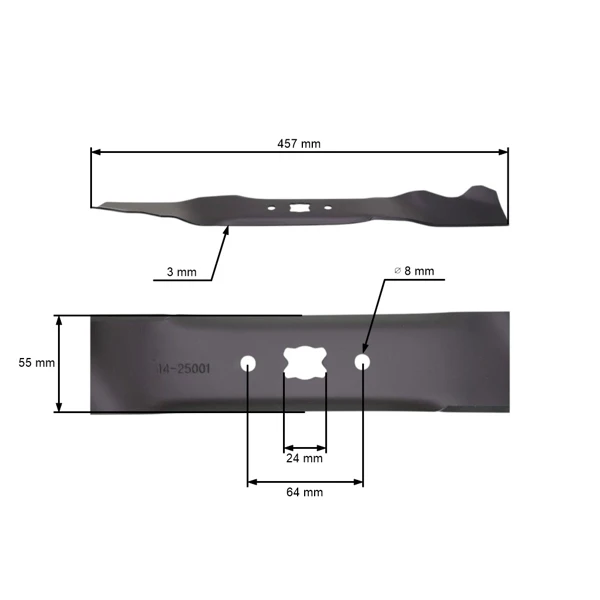 Mulchmesser 45,7 cm (18") für Black Line Bolens Budget CMI Cub Cadet Gutbrot MTD Rasenmäher (OEM 742-0738-637 742-0738 942-0738)