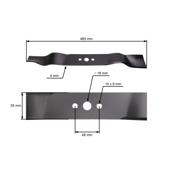 Mulchmesser 46 cm (18") für Rasenmäher Hortmasz Dym Daye Castorama (OEM 26300146502 56300146502)