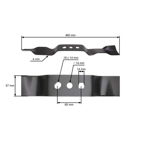 Mulchmesser 46 cm (18") für Rasenmäher NAC Krysiak Vega Ursus Hyundai